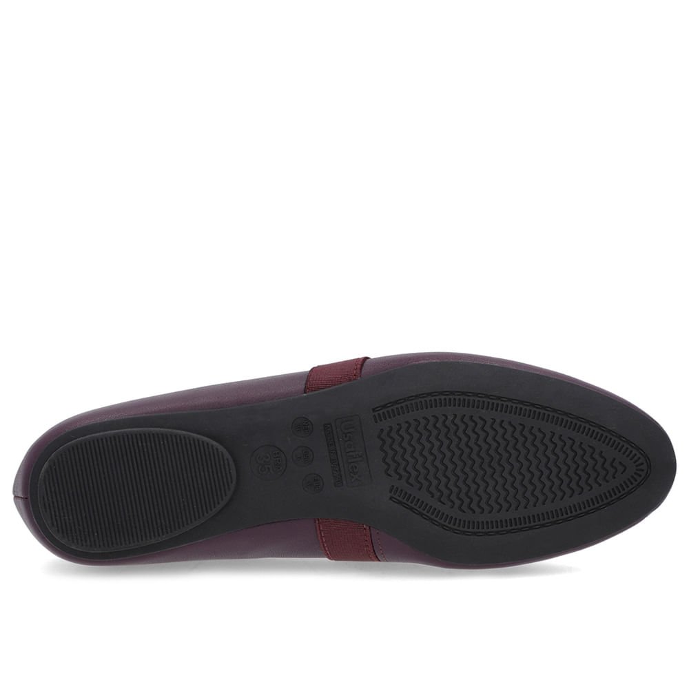 Sapatilha Roxa Couro Tira Elástico Rebite Roxo 5