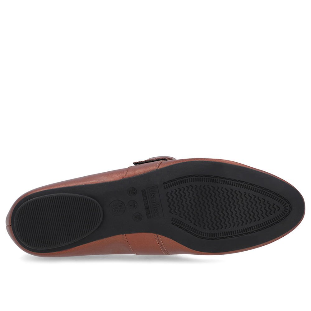 Sapatilha Cobre Couro Tira Fivela Cobre 5