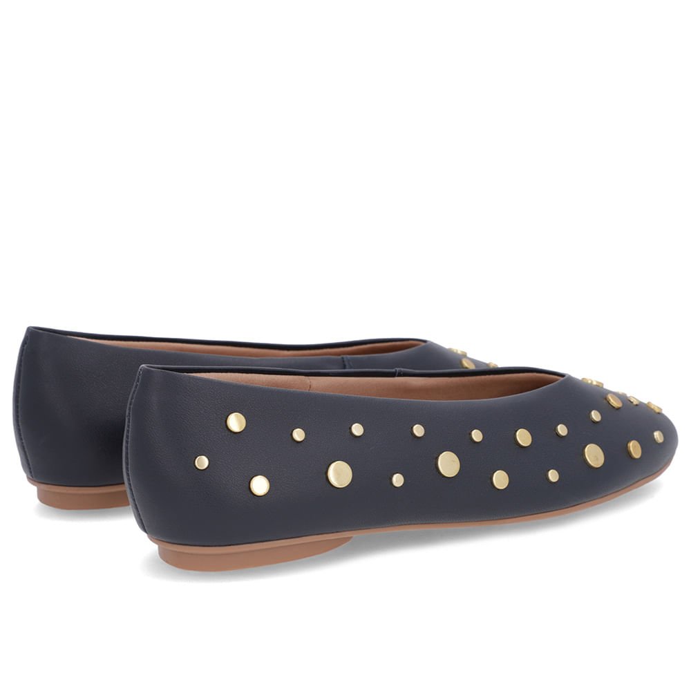 Sapatilha Azul Couro Rebite Azul 3