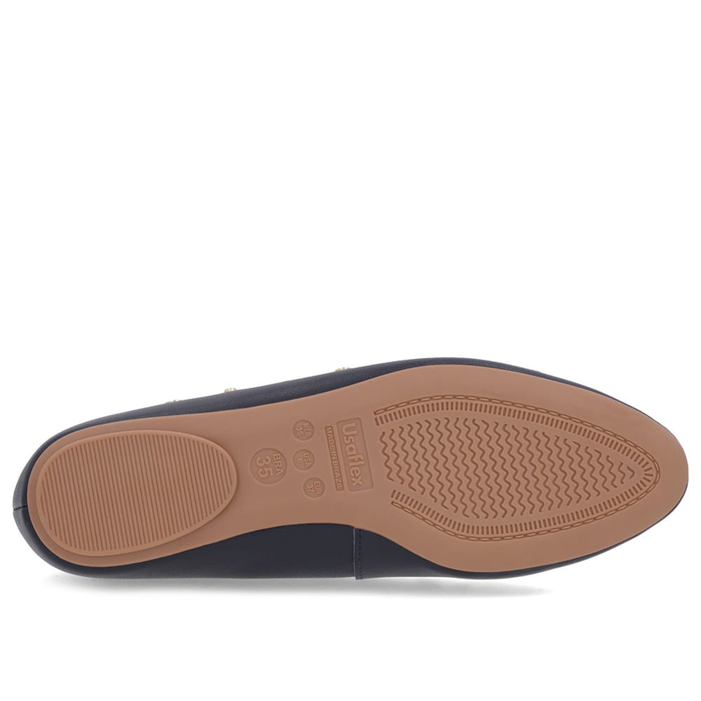 Sapatilha Azul Couro Rebite Azul 5