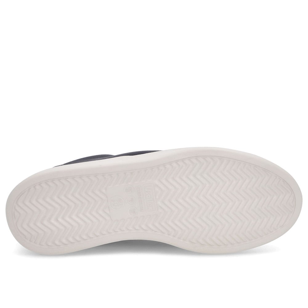 Tênis Azul Couro Sola Alta Cadarço Elástico Azul 5