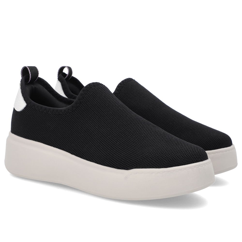 Tênis Preto Tecido Sola Alta Preto 2