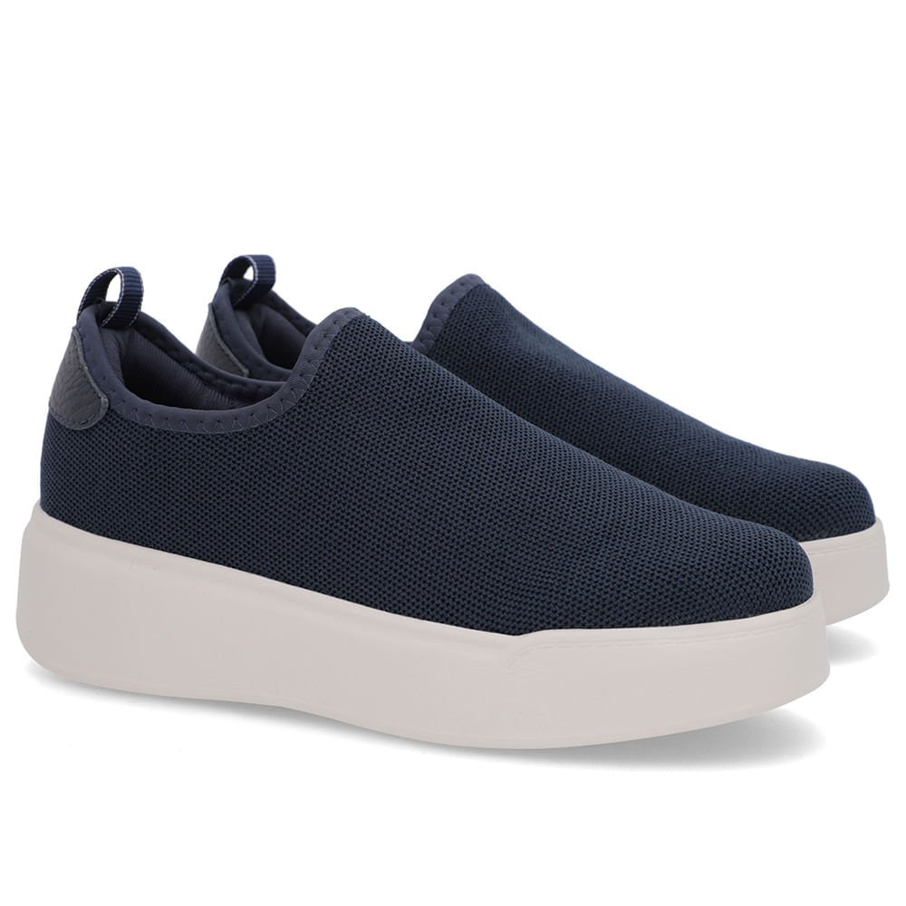 Tênis Azul Tecido Sola Alta Azul 2