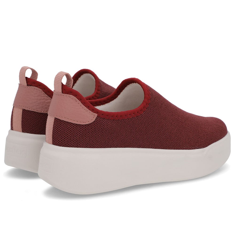 Tênis Vermelho Tecido Sola Alta Vermelho 3