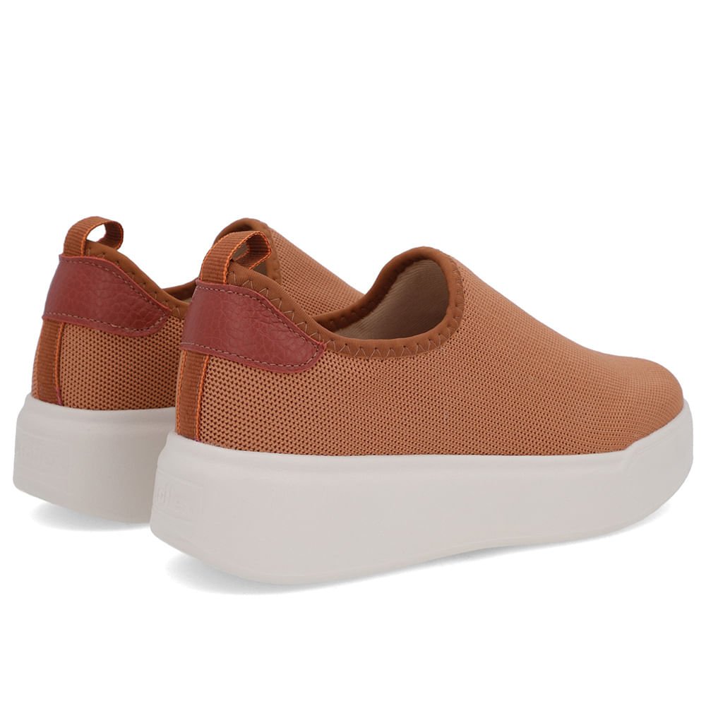 Tênis Marrom Tecido Sola Alta Marrom 3