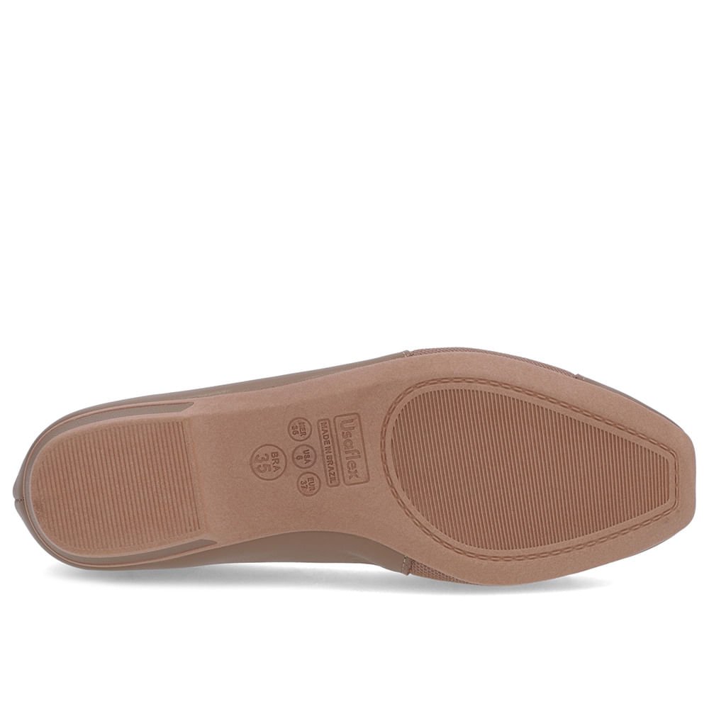 Sapatilha Marrom Couro Lateral Tecido Marrom 5