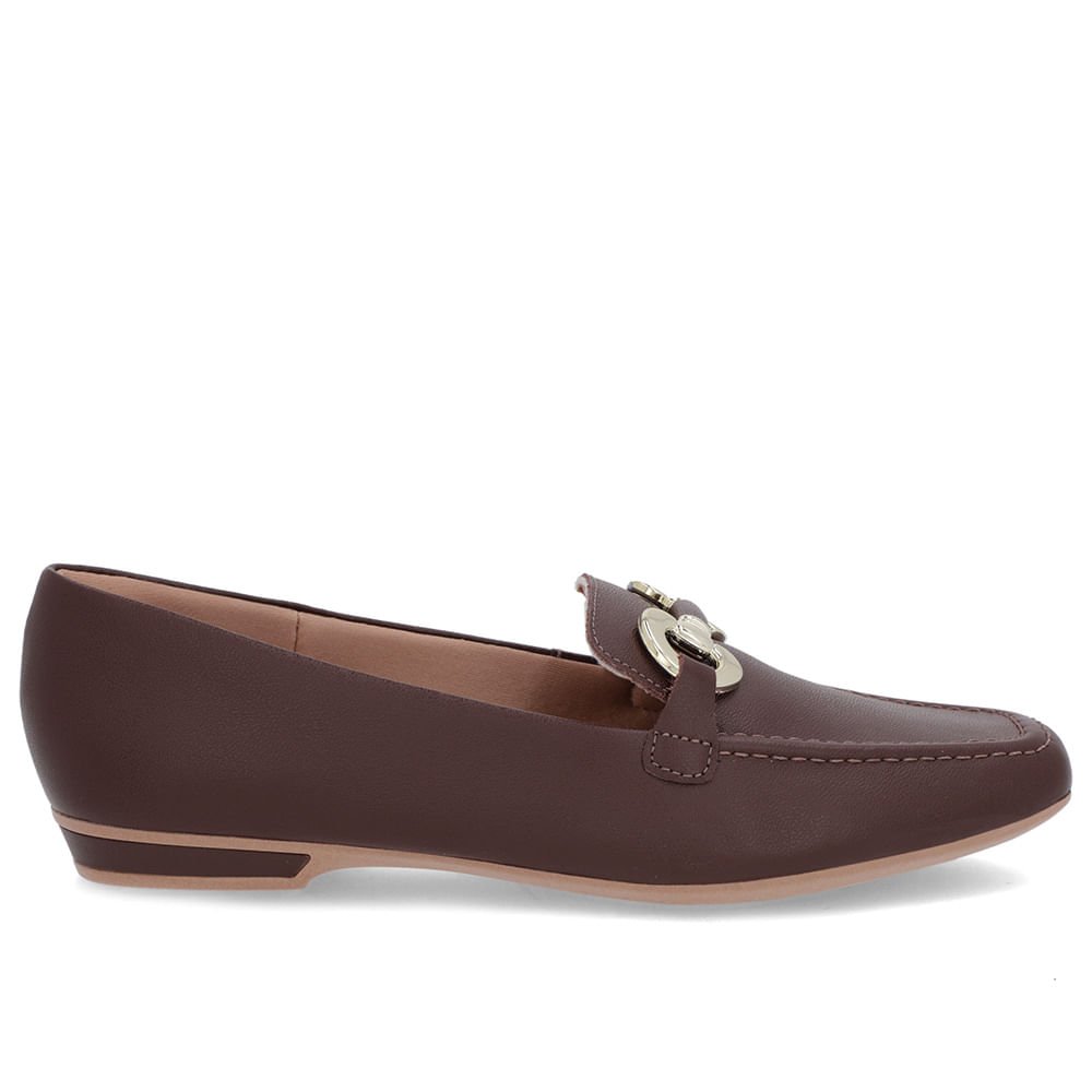 Loafer Marrom Pinhão Couro Bridão