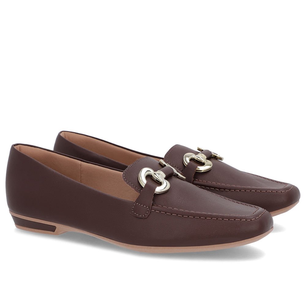Loafer Marrom Pinhão Couro Bridão Marrom 2