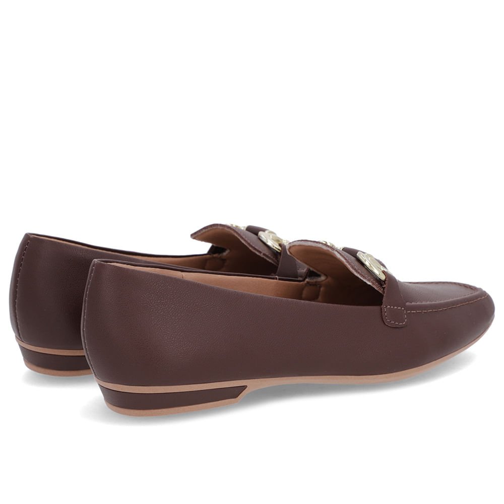 Loafer Marrom Pinhão Couro Bridão Marrom 3