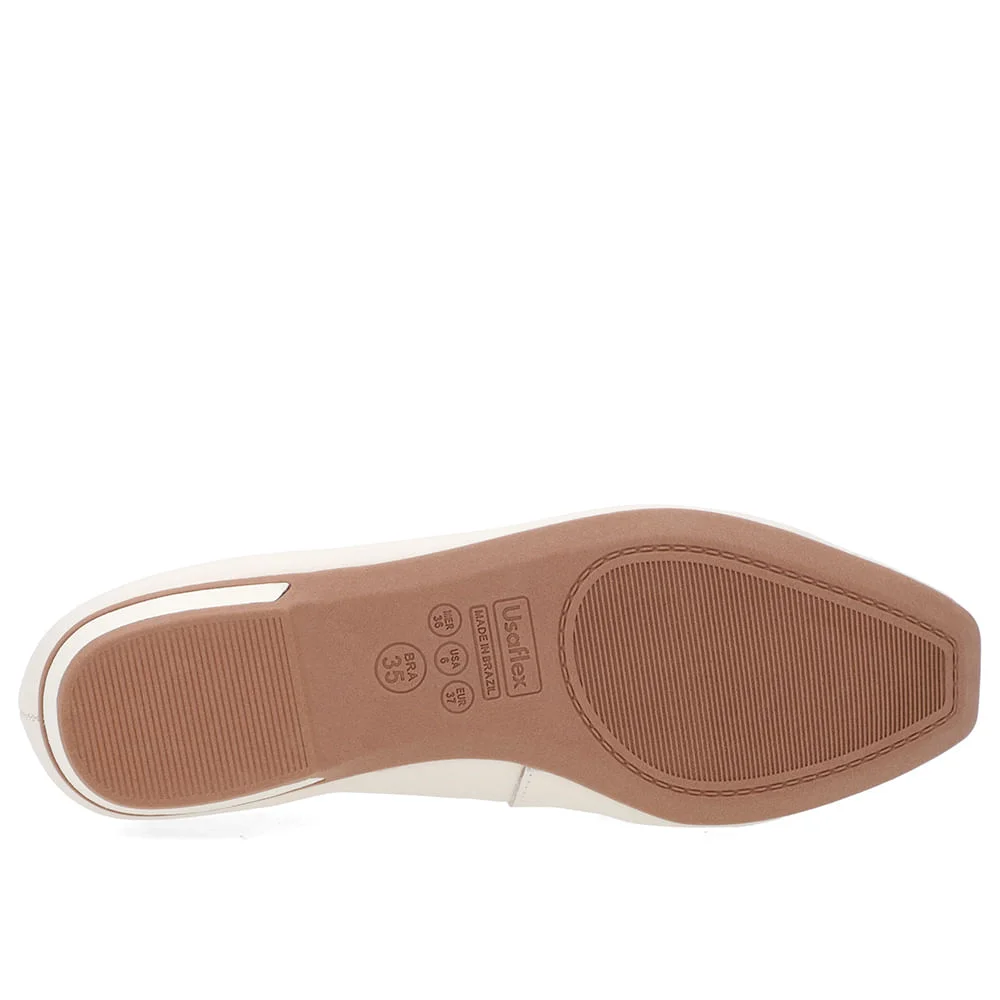 Loafer Branco Marfim Couro Bridão Branco 5