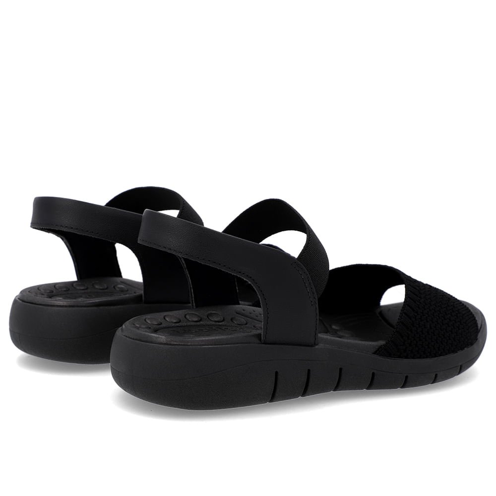 Sandália Tricot Preta Tira Elástico Preto 3