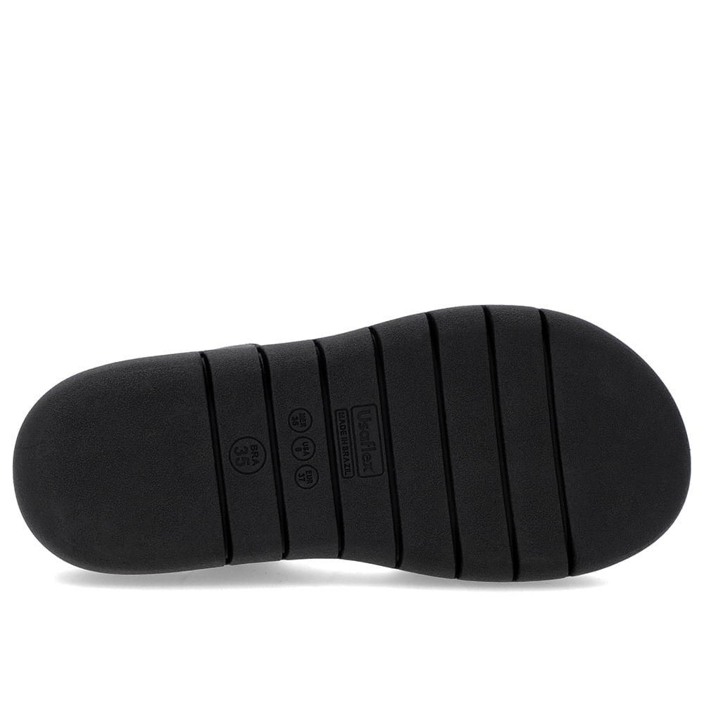 Sandália Tricot Preta Tira Elástico Preto 5