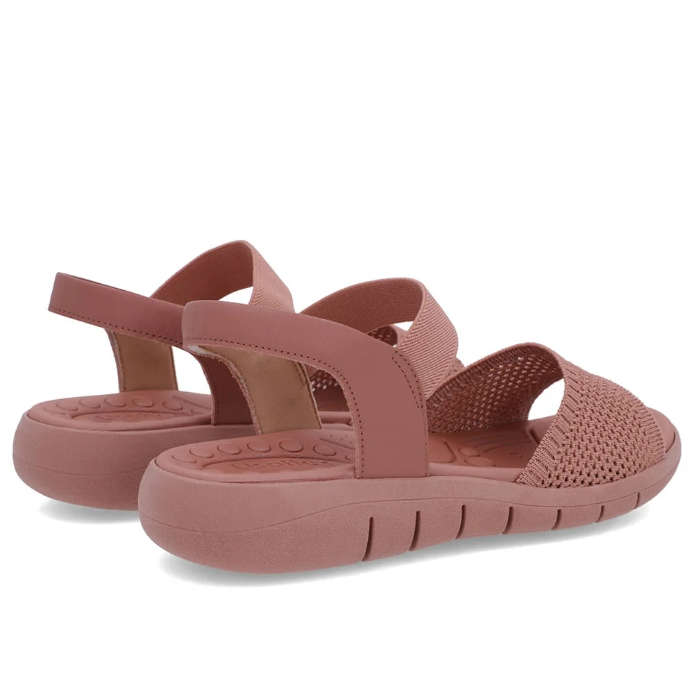 Sandália Tricot Rosa Tira Elástico Rosa 3
