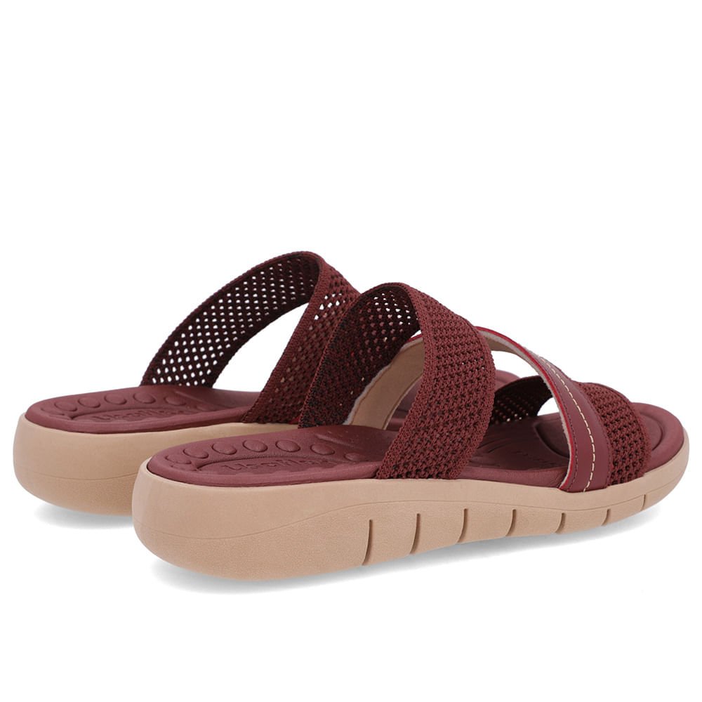 Tamanco Sem Salto Tricot Vermelho Vermelho 3