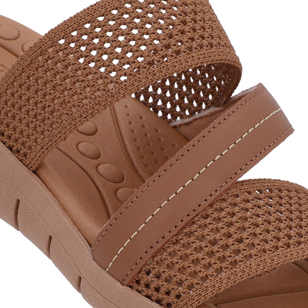 Tamanco Sem Salto Tricot Marrom Marrom 4