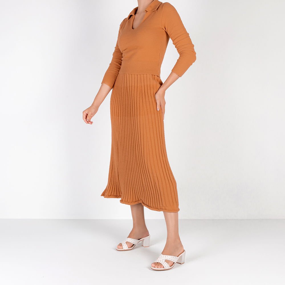 Tamanco Bloco Couro Branco Marfim Rebite Branco 4