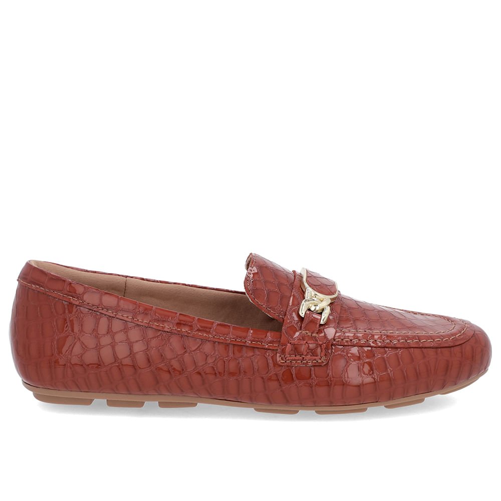 Loafer Marrom Verniz Croco Bridão