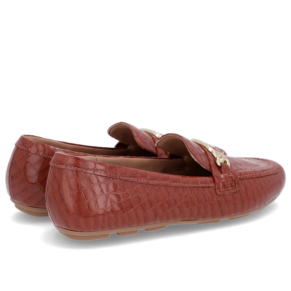 Loafer Marrom Verniz Croco Bridão Marrom 3