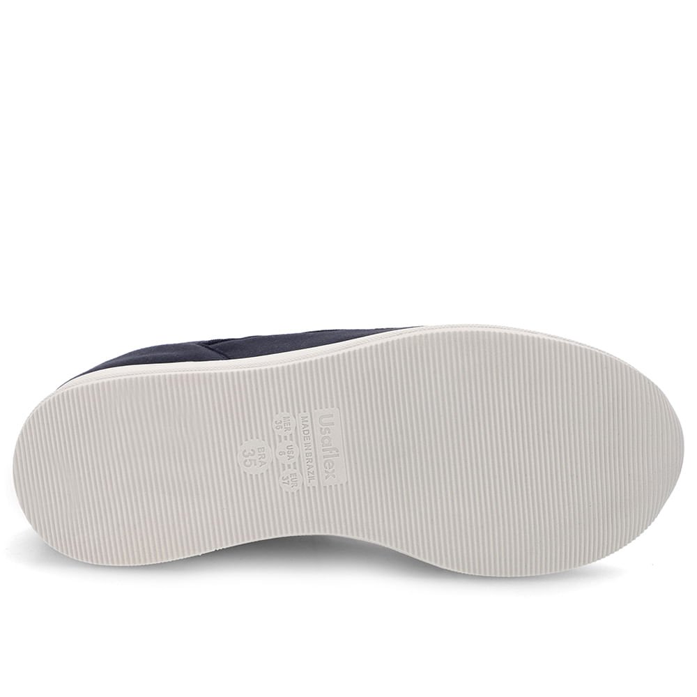 Tênis Azul Tecido Cadarço Matelassê Azul 5