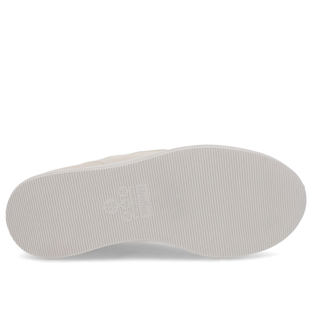 Tênis Bege Tecido Cadarço Matelassê Bege 5