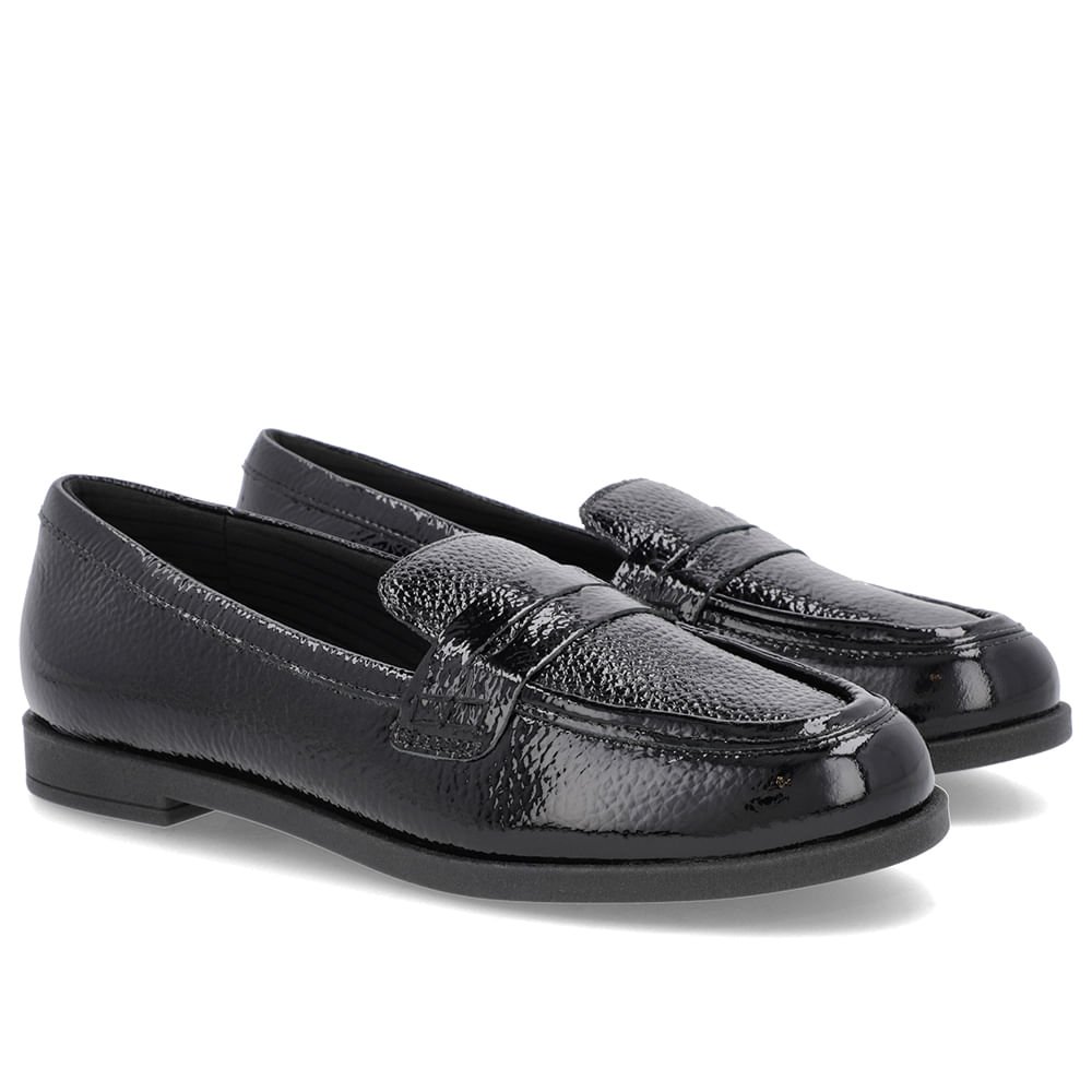Mocassim Verniz Preto Tira Preto 2