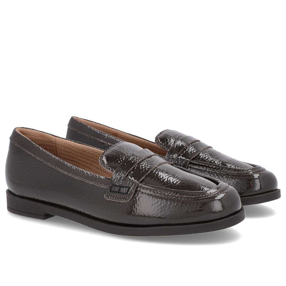 Mocassim Couro Marrom Tira Marrom 2