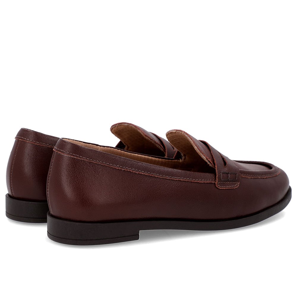 Mocassim Couro Marrom Tira Marrom 3