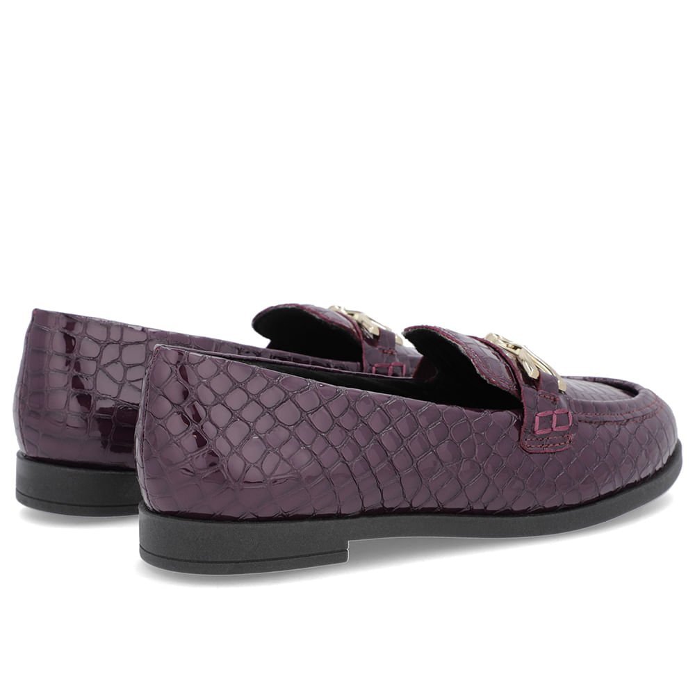 Mocassim Verniz Croco Roxo Tira Bridão Roxo 3