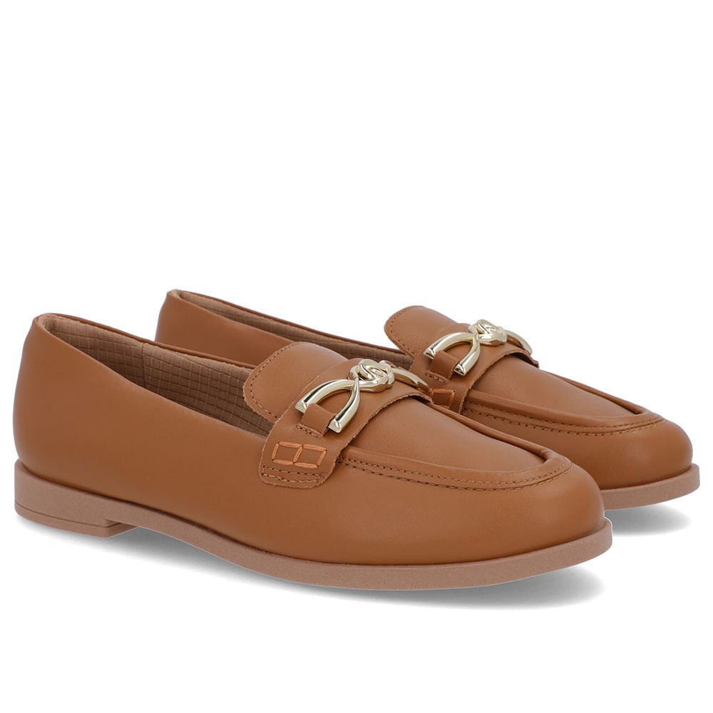 Mocassim Couro Marrom Tira Bridão Marrom 2