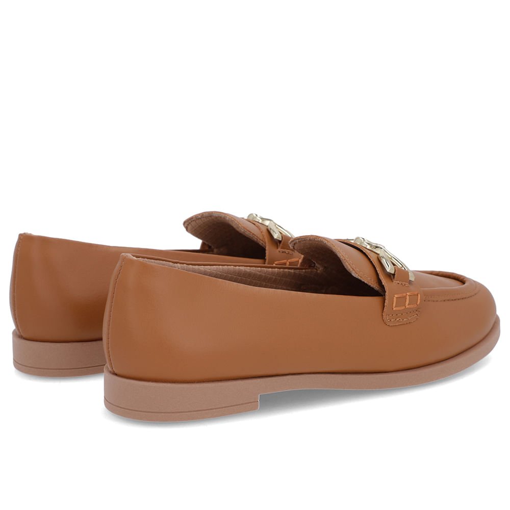 Mocassim Couro Marrom Tira Bridão Marrom 3