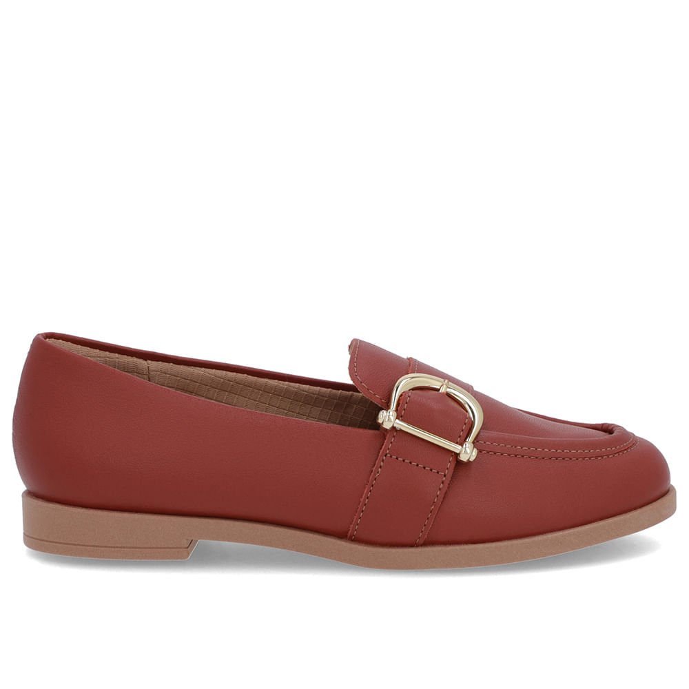 Mocassim Marrom Couro Bridão