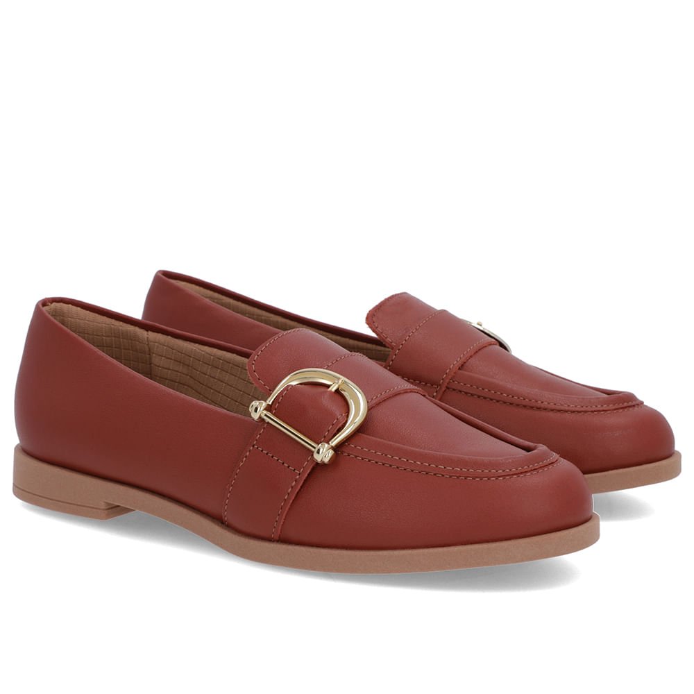 Mocassim Marrom Couro Bridão Marrom 4