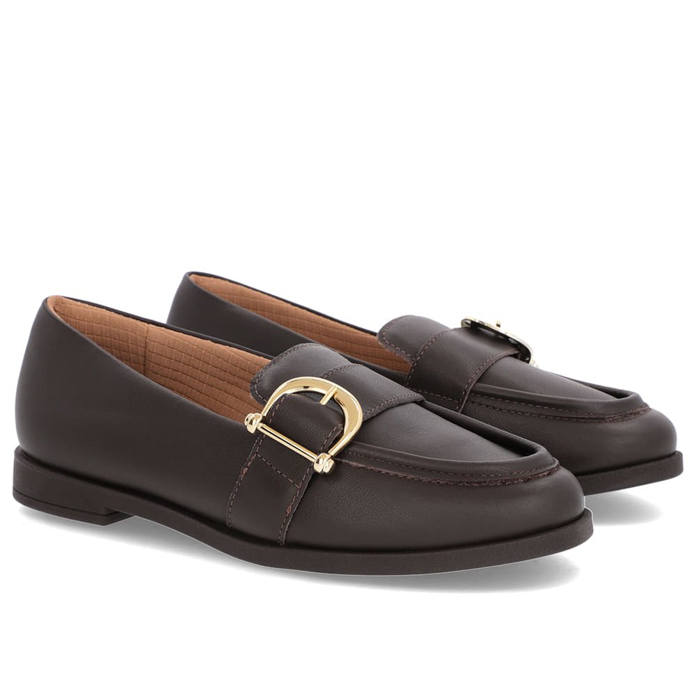 Mocassim Marrom Couro Bridão Marrom 4