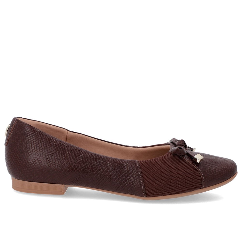 Sapatilha Marrom Couro Textura