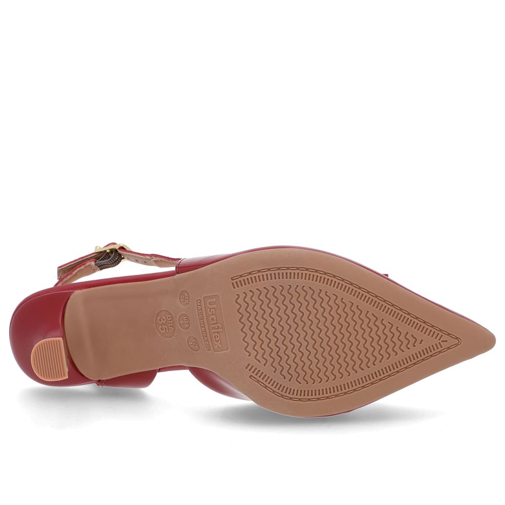 Slingback Vermelho Laço Verniz Vermelho 5