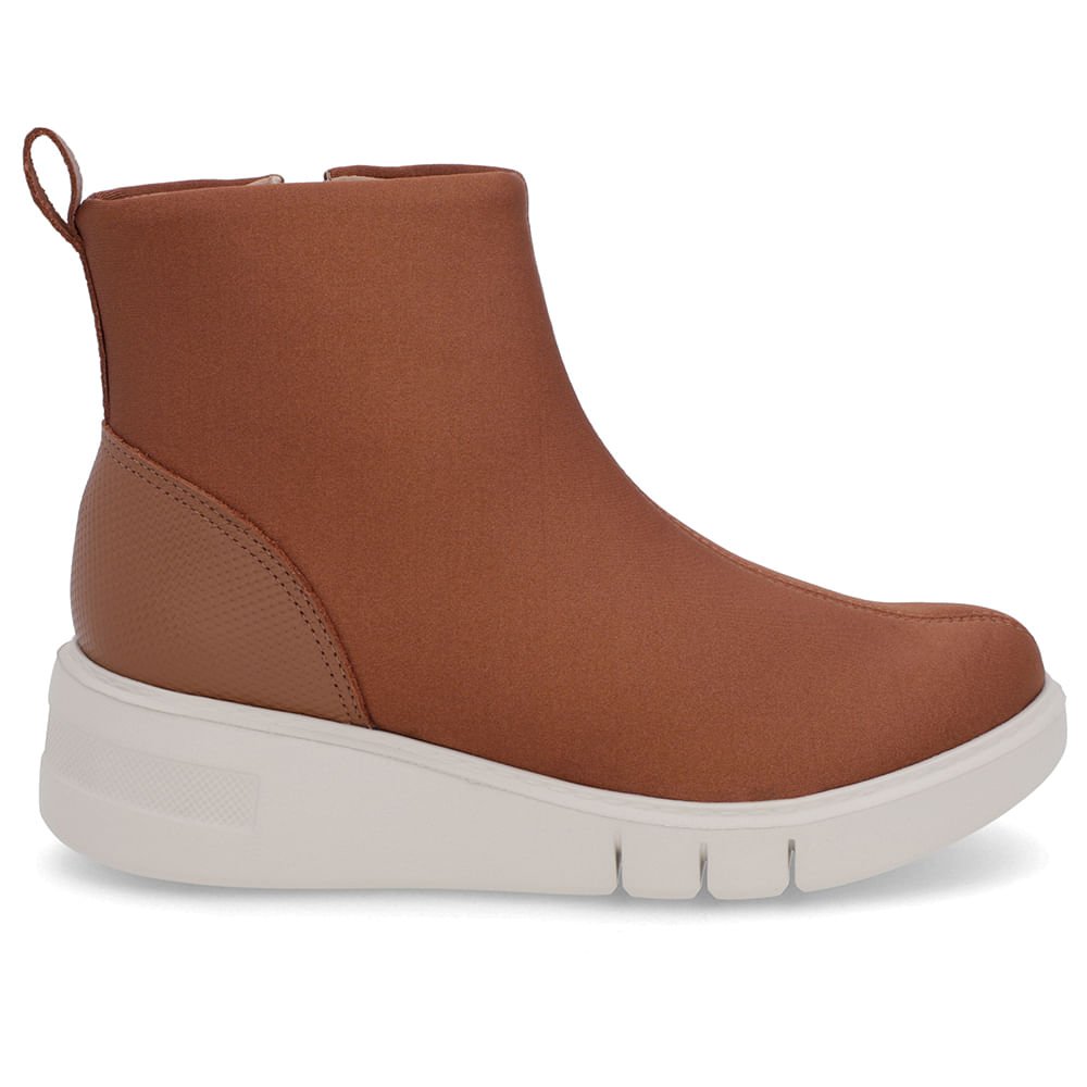 Bota Tecido Marrom Cano Baixo Marrom 1