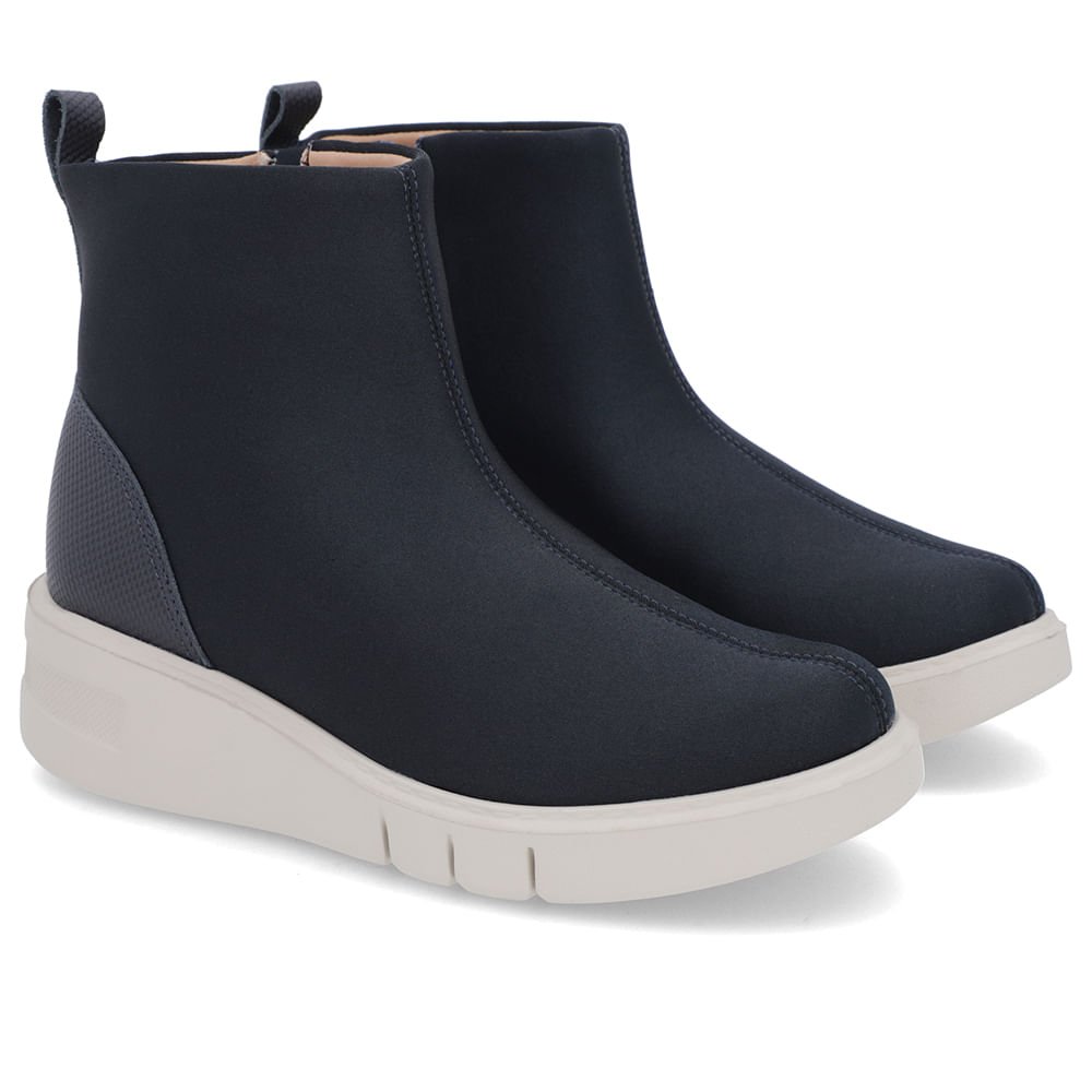 Bota Tecido Azul Cano Baixo Azul 2
