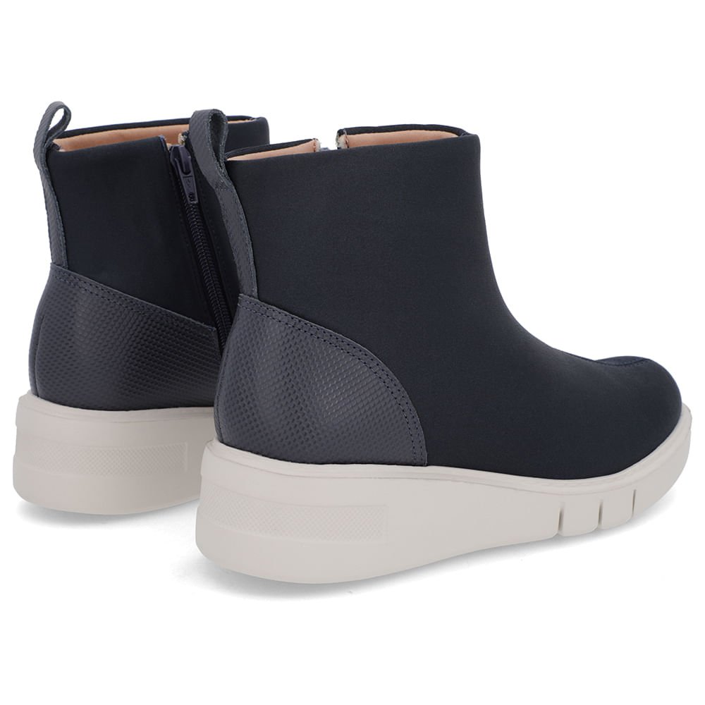Bota Tecido Azul Cano Baixo Azul 3