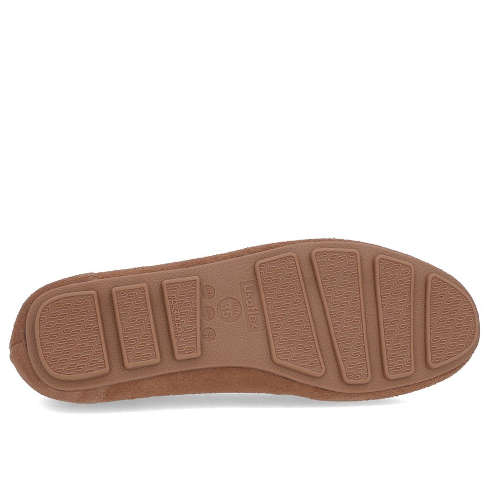 Loafer Marrom Couro Camurça Costuras Marrom 5