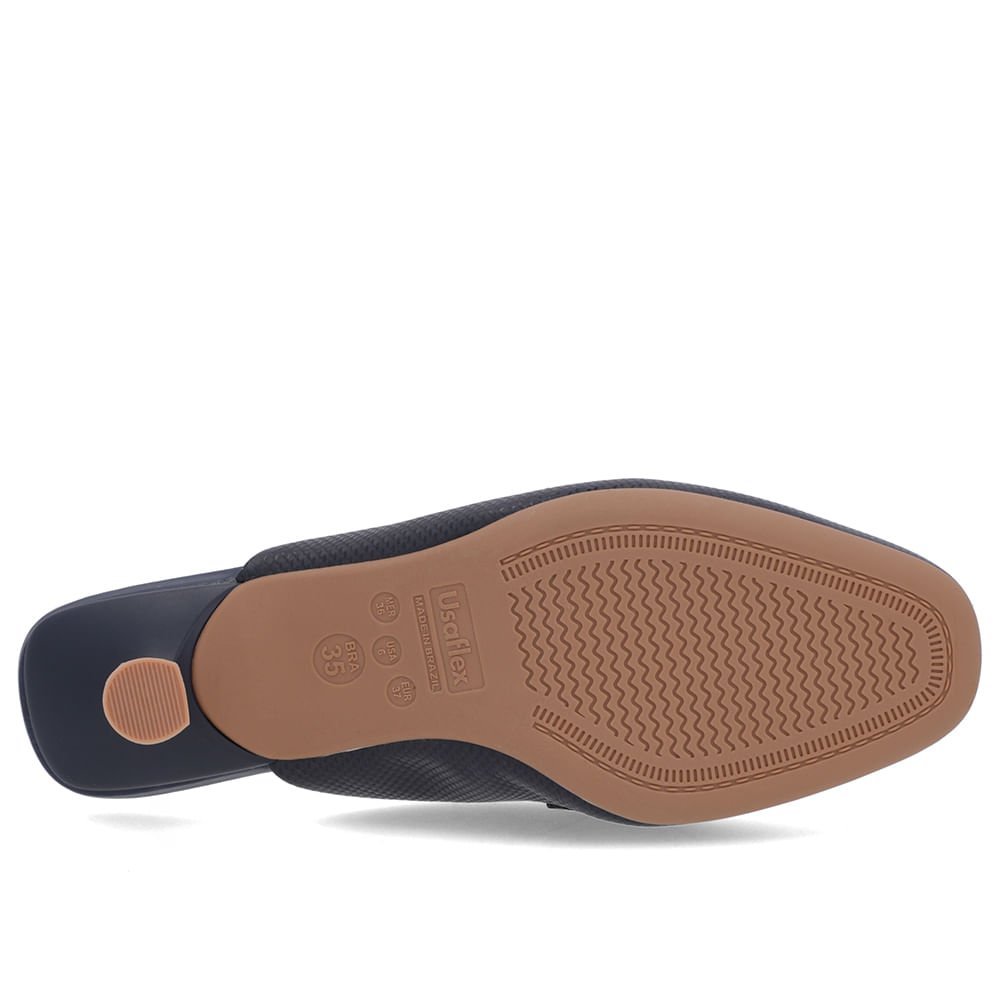 Mule Azul Couro Salto Kitten Azul 5