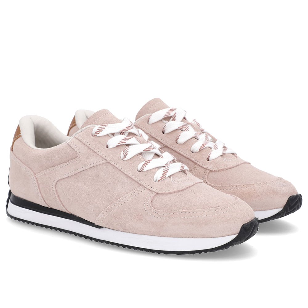 Tênis Rosa Camurça Cadarço Rosa 2