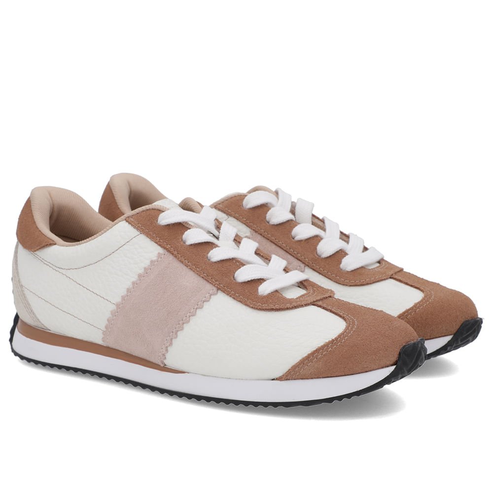 Tênis Branco Couro Detalhe Lateral Branco 4