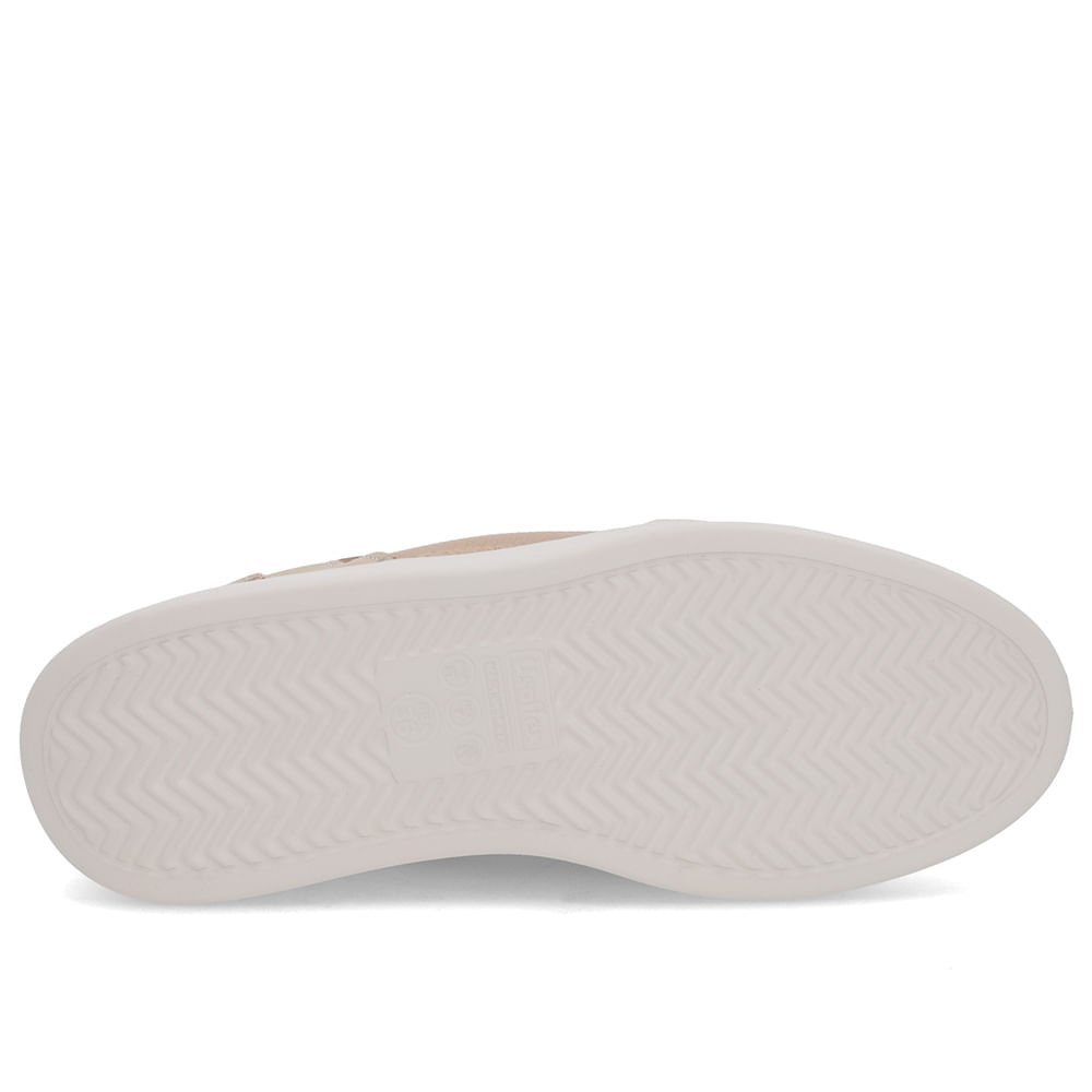 Tênis Dourado Couro Sola Alta Cadarço Bege/Dourado 5