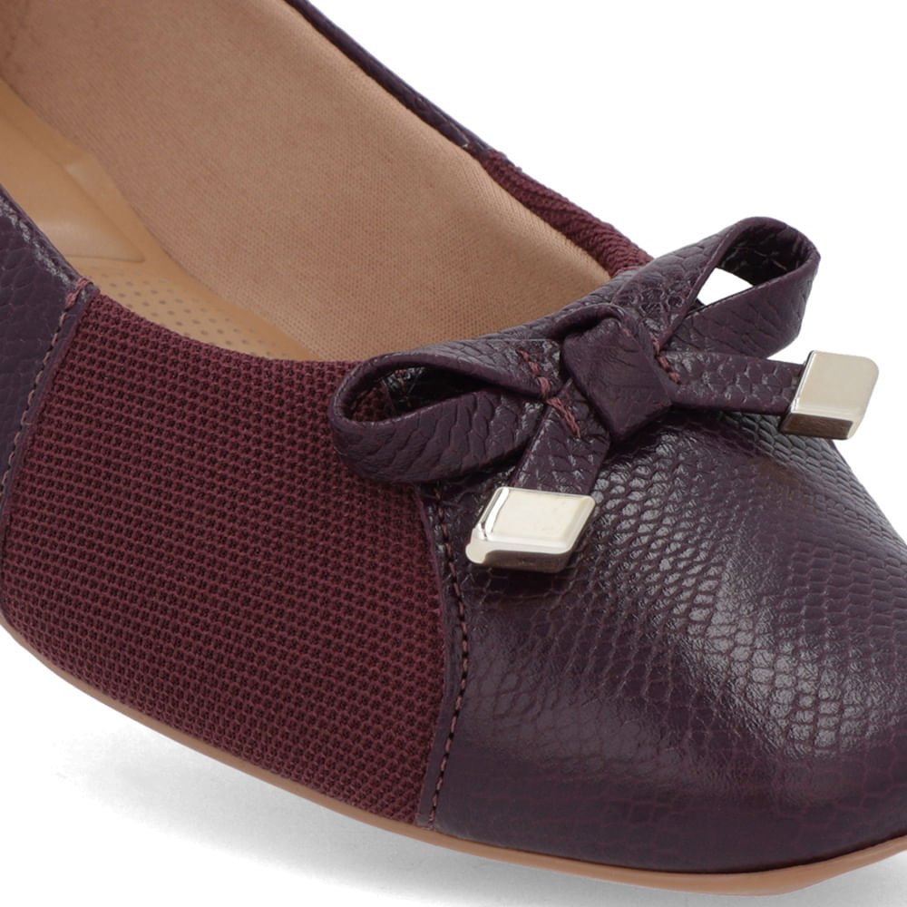 Sapatilha Roxa Couro Textura Roxo 4