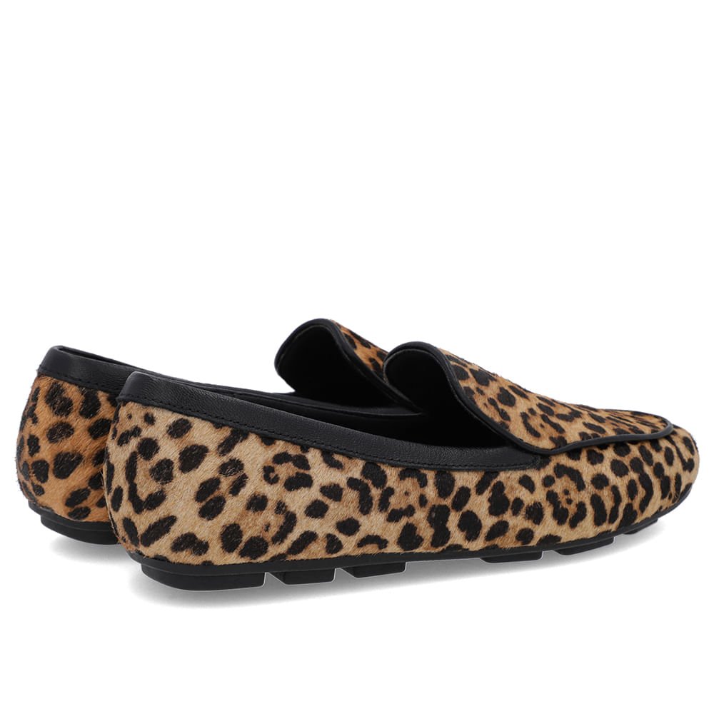 Loafer Pelo Animal Print Bico Redondo Animal Print 3