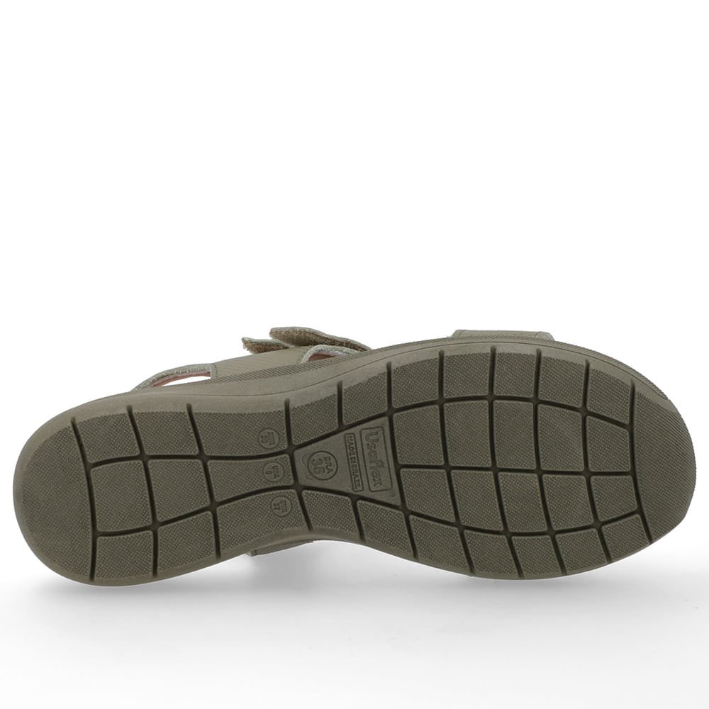 Sandália Couro Verde Ajustes Fecho-Flex Verde 5