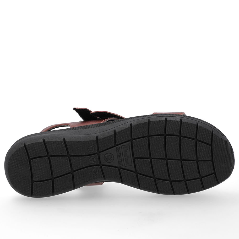 Sandália Couro Cobre Ajustes Fecho-Flex Cobre 5