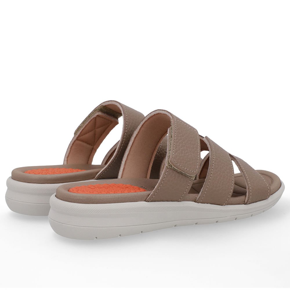 Tamanco Marrom Couro Ajuste Fecho-Flex Marrom 3