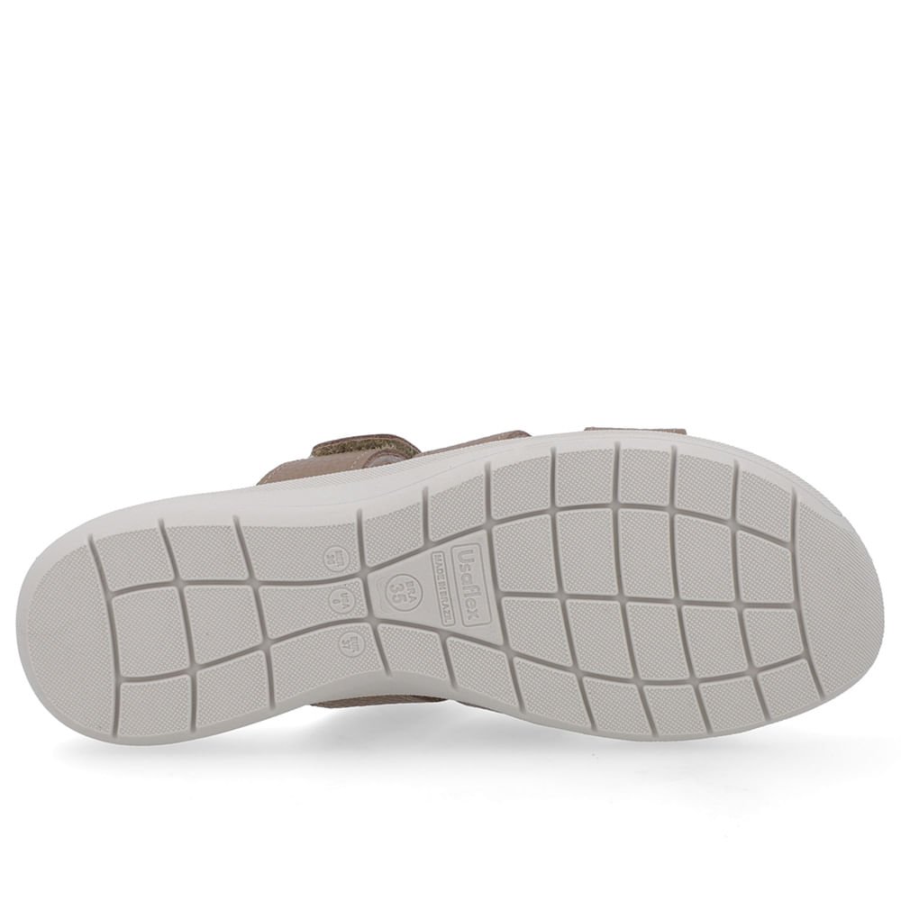 Tamanco Marrom Couro Ajuste Fecho-Flex Marrom 5