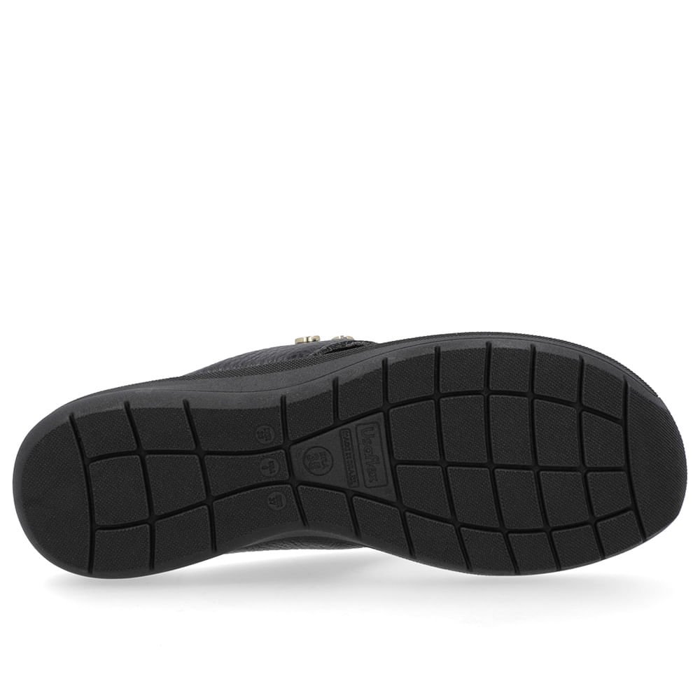 Chinelo Plataforma Couro Preto Preto 5